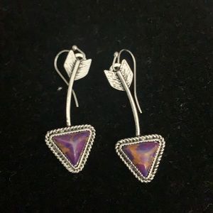 925 ethnic arrow dangle drops  new